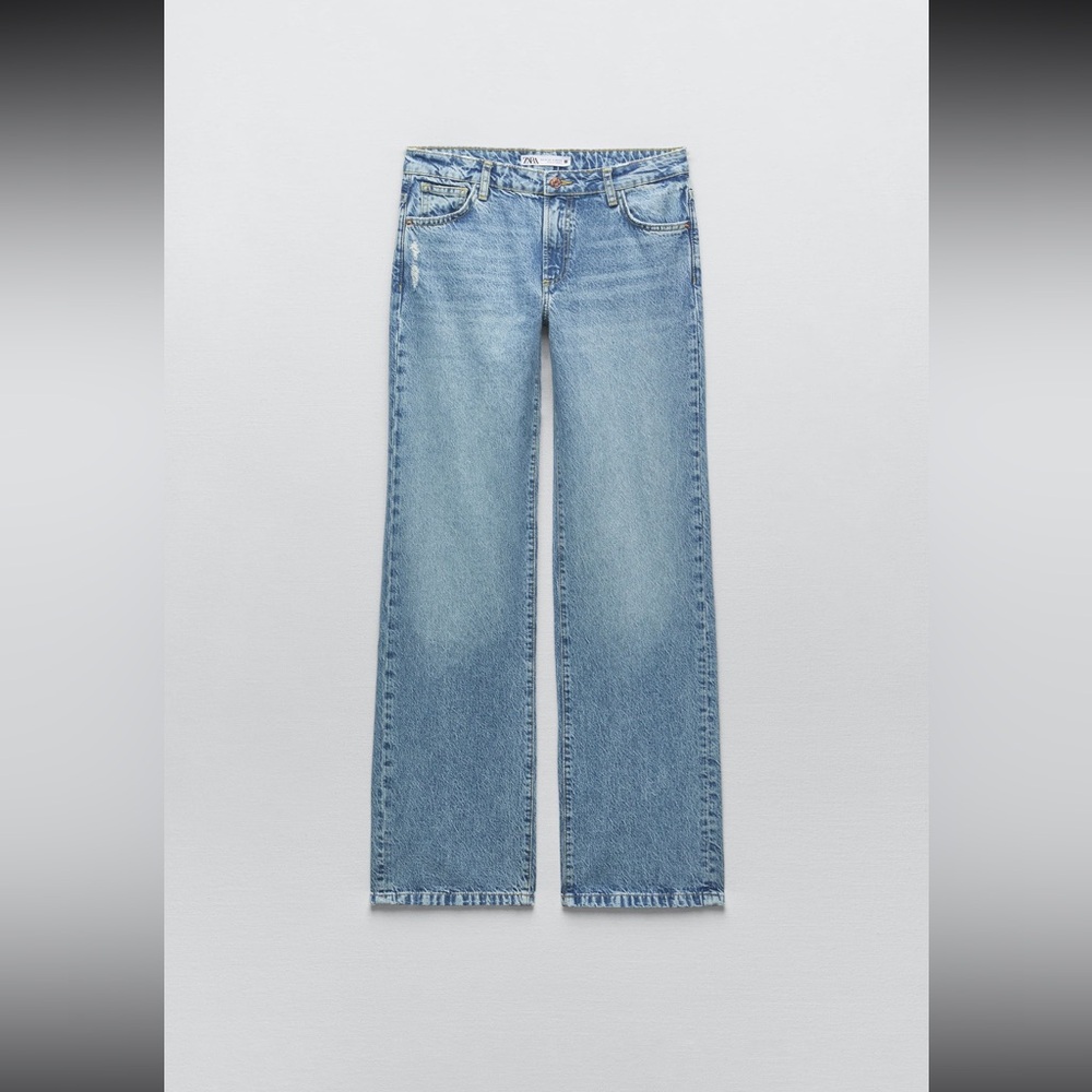 Zara Low rise straight jeans